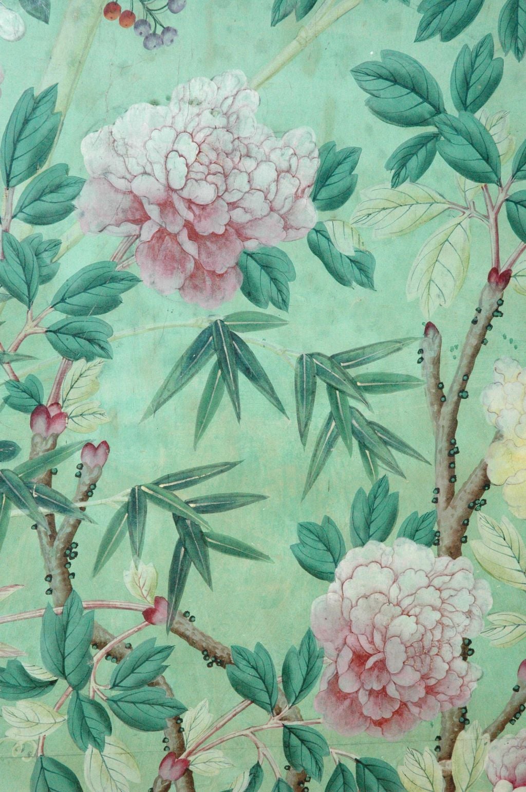 Chinese FIVE 9 1/2' 19TH CENTURY CHINESE WALLPAPER PANELS