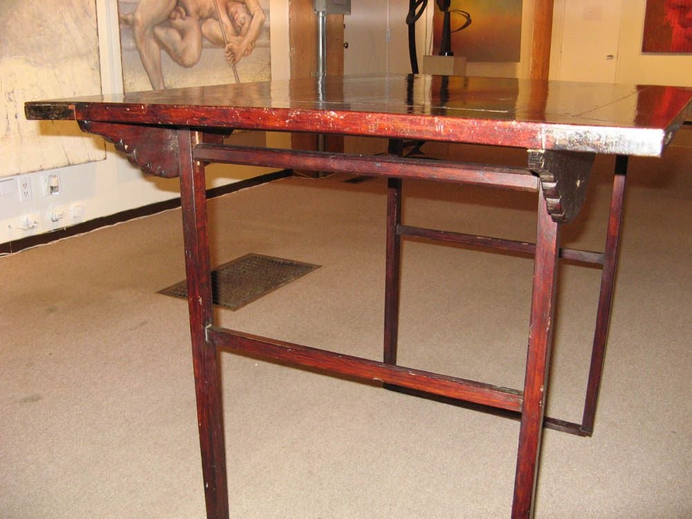 19th Century Korean portable/folding altar table.  Made from gingko wood and finished in a deep chestnut lacquer.  600859-123010