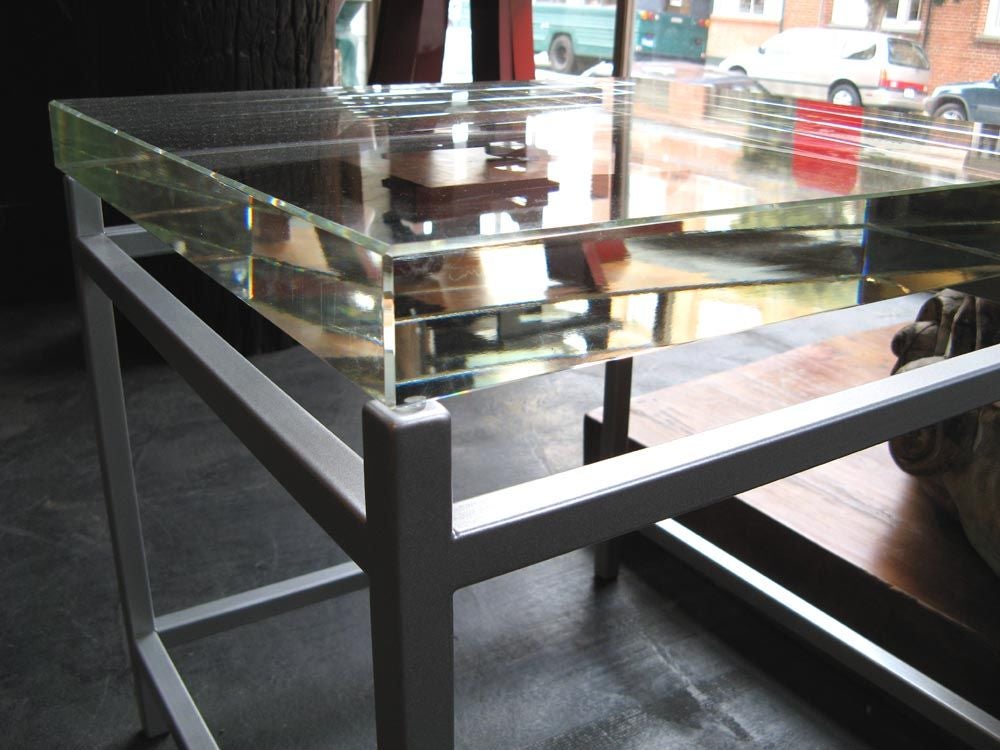 Crystal Side Table In Excellent Condition In San Francisco, CA