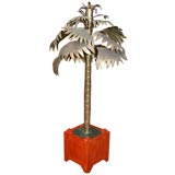Tole Palm Tree Lamp