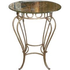 Wrought Iron Mirrored Table