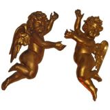 Pair of Italian Gilt wood Putti