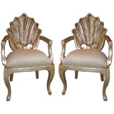 Pair of Silver Gilt Grotto Chairs