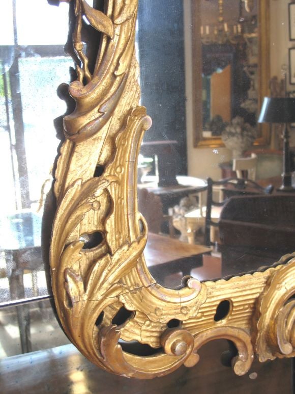 Wood Rococo Giltwood Mirror