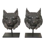 Antique Cast Iron Lion Heads
