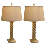 Pair of Faux Ivory Collums / lamps
