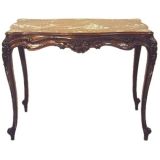 French Chinoiserie Rosewood Marquetry Center Table