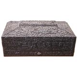 Hand Carved 19th Century Anglo Indian Sewing Box