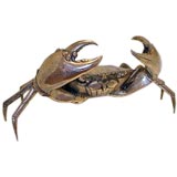 Sterling Over Iron Figure of a Crab