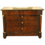 19th Century Four-Drawer Commode with Black Marble Top