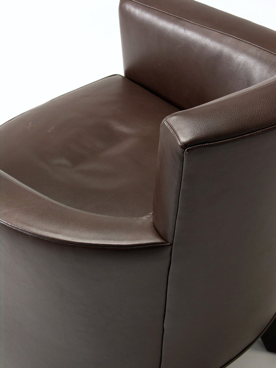 Leather Christian Liaigre leather Armchairs