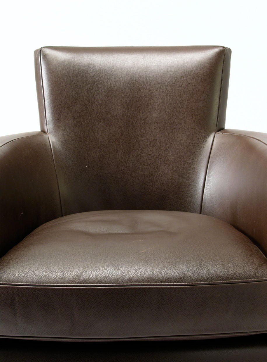 Christian Liaigre leather Armchairs 4