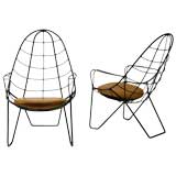 Mexican Modern Handcrafted Metal Lawn Chairs