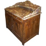 French Antique Faux Marble Washstand/Vanity