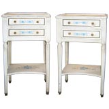 Vintage Pair of  French Painted Nightstands