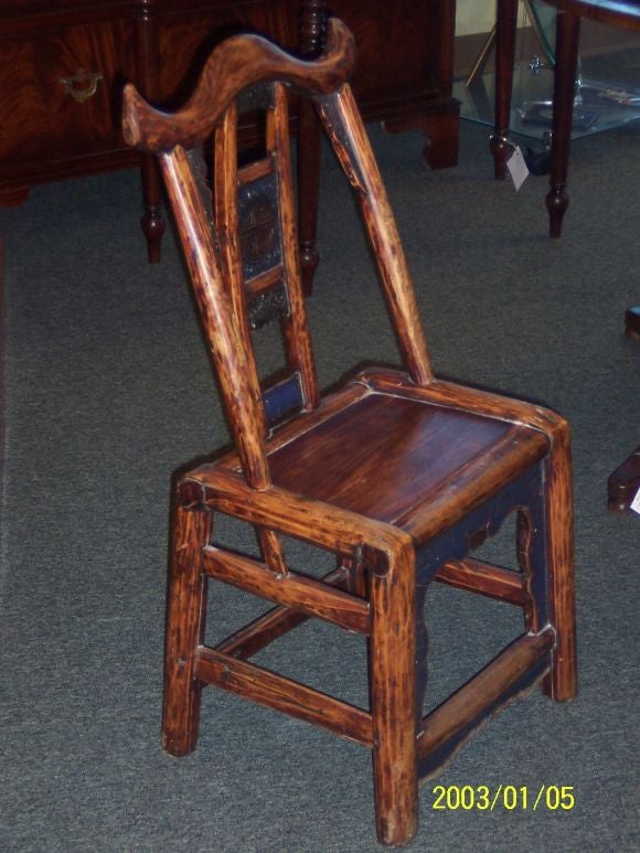 Wood Antique Child's Chinese Chair