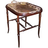 Antique Silver Plated Tray on Stand