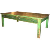 Antique Green Coffee Table
