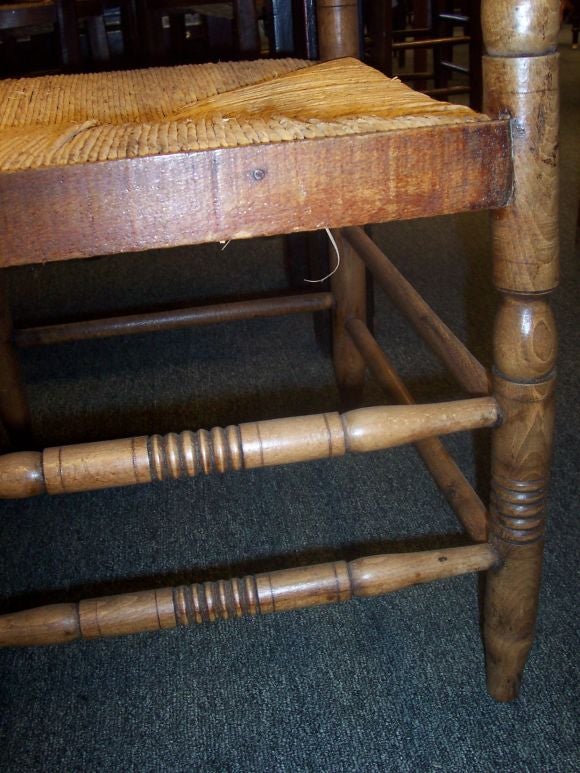 19th Century Antique French Spindle Bench