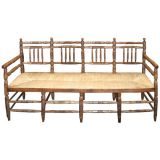 Antique French Spindle Bench