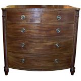 Antique Regency Bowfront Chest with Carved Columns