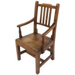 Antique English Oak Child's Chair