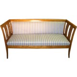 Vintage Swedish Birch Sofa and Two Armchairs