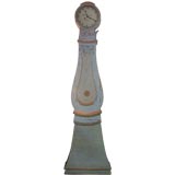 Period Tall Blue Gustavian Clock