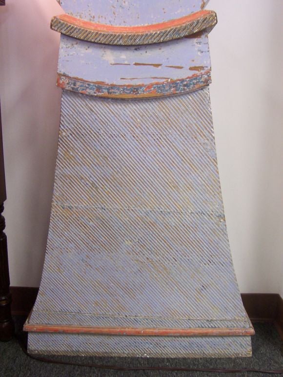 Period Tall Blue Gustavian Clock
