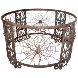 Decorative Metal Spider Table Base, Glass Top