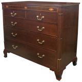Period Tea Caddy Chest of Drawers with Shell Inlay