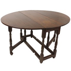 Antique Period Oak English Gateleg Table