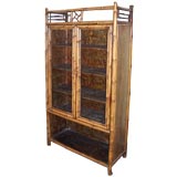 Antique Bamboo Glazed Bookcase