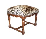 Vintage Leopard Skin Stool