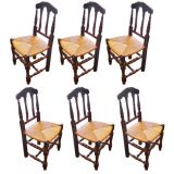 Set of Six  French Country Chairs