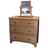 Regency Painted Chest of Drawers with Faux Bamboo  Mirror