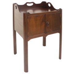 Antique English Mahogany Galleried Commode