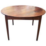 Antique French Round Chestnut Table