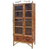 Antique Bamboo Glazed Armoire