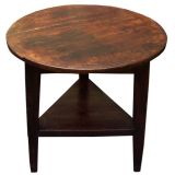 Antique Dark Pine Cricket Table