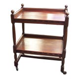 Antique Mahogany Two-tier Trolley