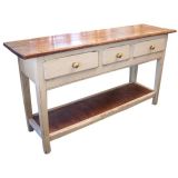 Antique Potboard Server with Three Drawers