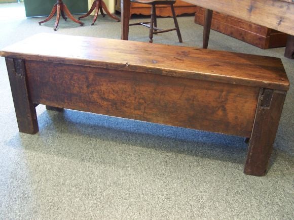 Small French Antique Country Bench In Good Condition In Port Chester, NY