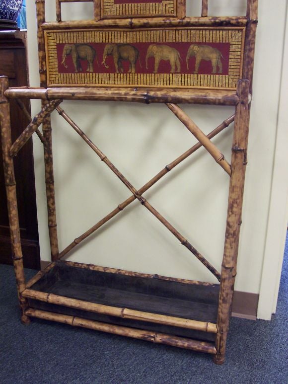English Antique Bamboo Hall Stand