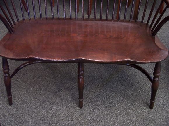 English Two Seat Windsor Bench