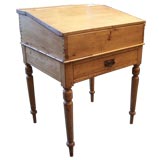 Antique Pine Lap Desk on Stand