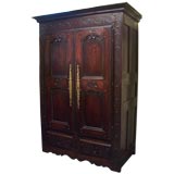 Antique French Chestnut Armoire