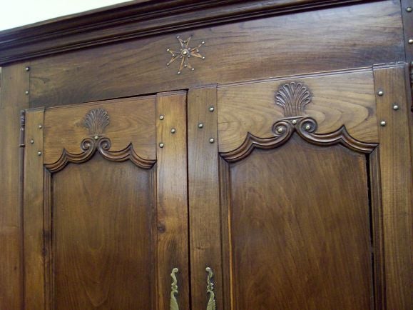 Antique French Cherry Armoire In Good Condition In Port Chester, NY