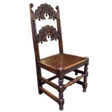 Antique Oak Hall Chair