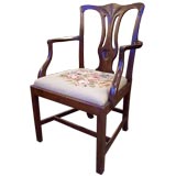 Georgian Armchair with Victorian Needlepoint Seat